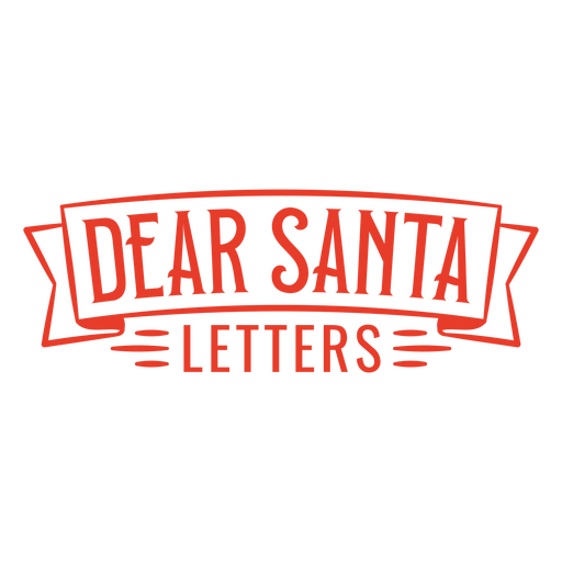 Lieber Weihnachtsmann, Briefe, festliches Design PNG-Design
