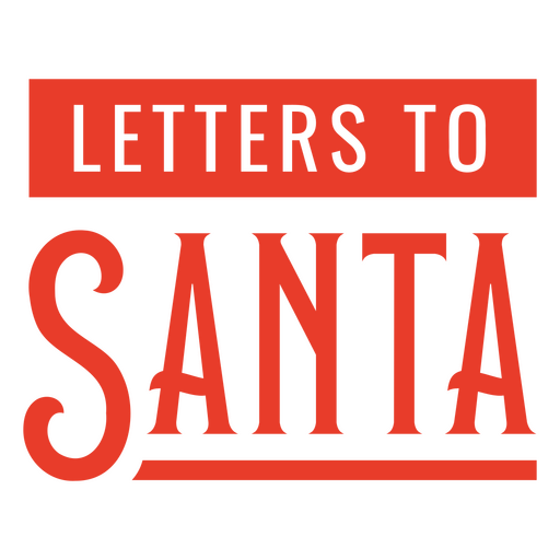 Letters to santa red design PNG Design