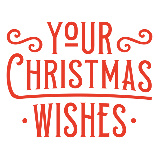 Your christmas wishes design PNG Design