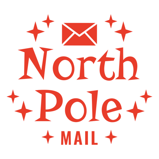 Whimsical north pole mail design PNG Design