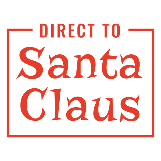 Direct to santa claus design PNG Design