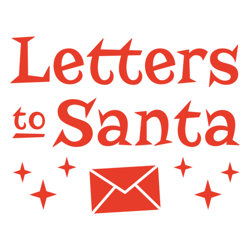 Letters to santa design PNG Design