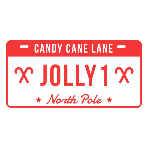 Candy cane lane jolly 1 north pole design PNG Design