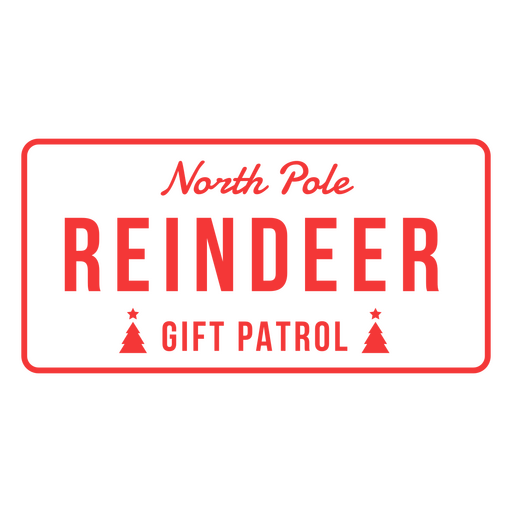 Design de patrulha de presente de rena do Pólo Norte Desenho PNG