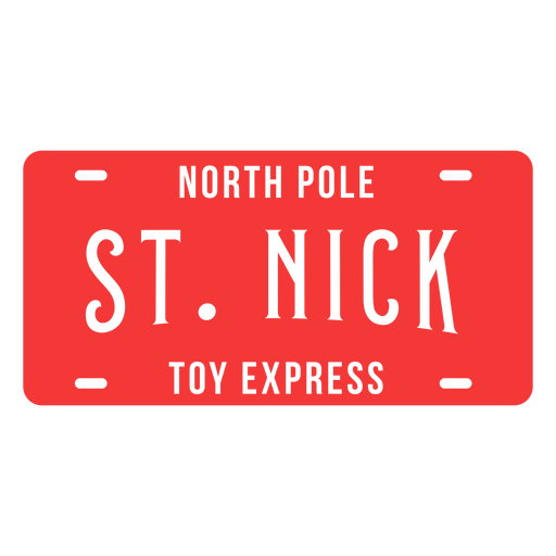 North pole st nick toy express design PNG Design