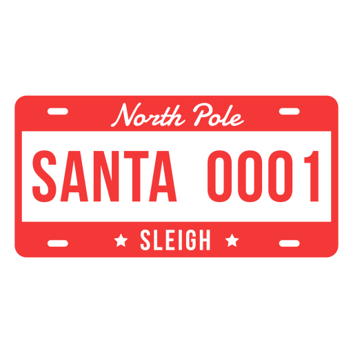 North pole santa sleigh design PNG Design