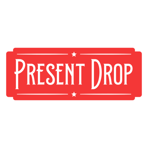 Diseño elegante de regalo en forma de gota Diseño PNG