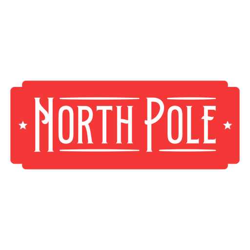 Vintage-Design für ein Nordpol-Schild PNG-Design