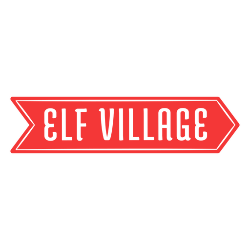 Whimsical elf village sign design PNG Design