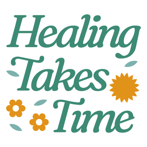Whimsical healing quote design PNG Design