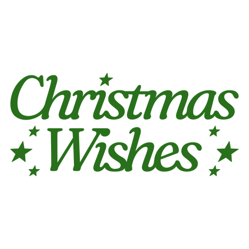 Christmas wishes green design PNG Design