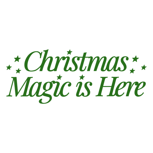 Christmas magic green design PNG Design