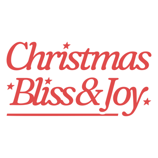 Christmas bliss & joy design PNG Design