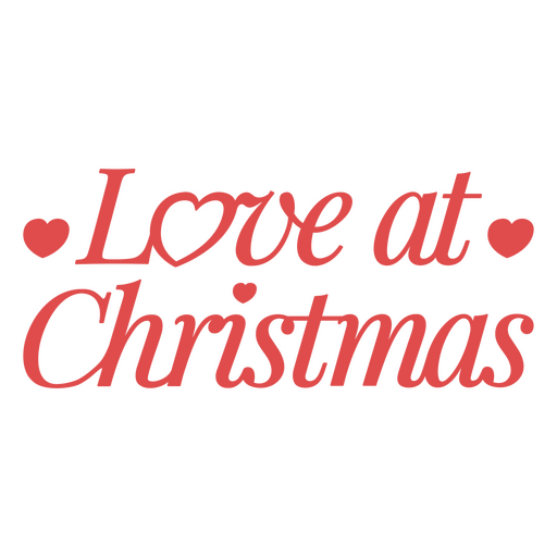 Liebe zu Weihnachten rotes Design PNG-Design