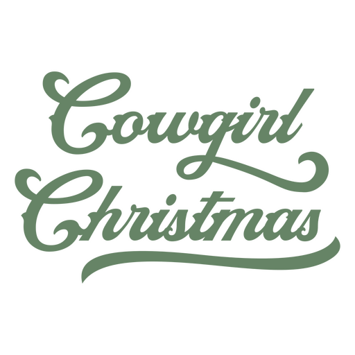 Cowgirl christmas design PNG Design