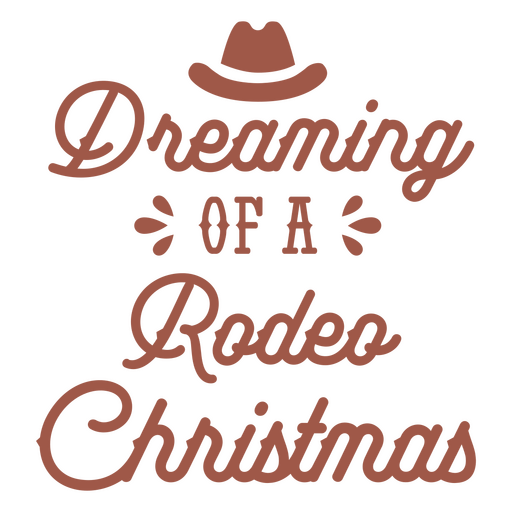 Soñando con un diseño navideño de rodeo Diseño PNG