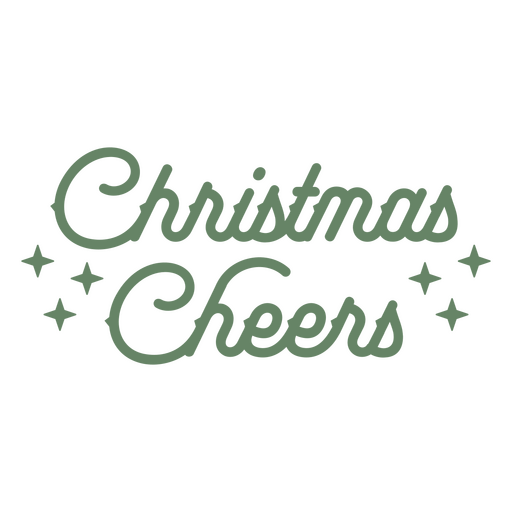 Christmas cheer green design PNG Design