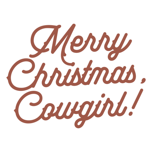 Feliz Natal, cowgirl! design Desenho PNG