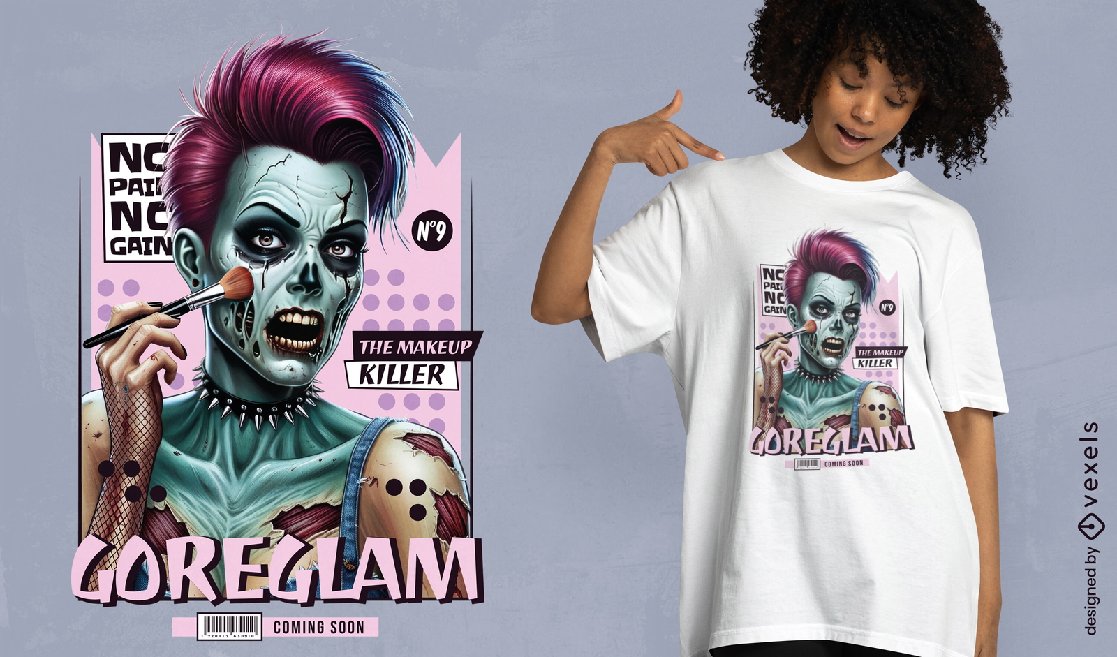 Design de camiseta zumbi Goreglam