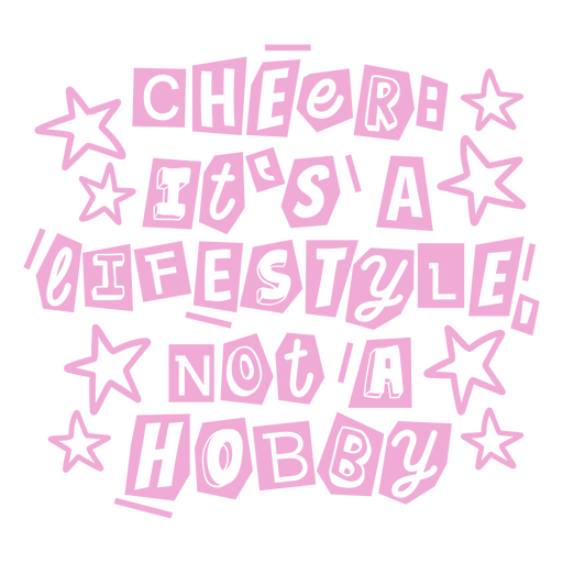 Cheer! it's a lifestyle, not a hobby PNG Design