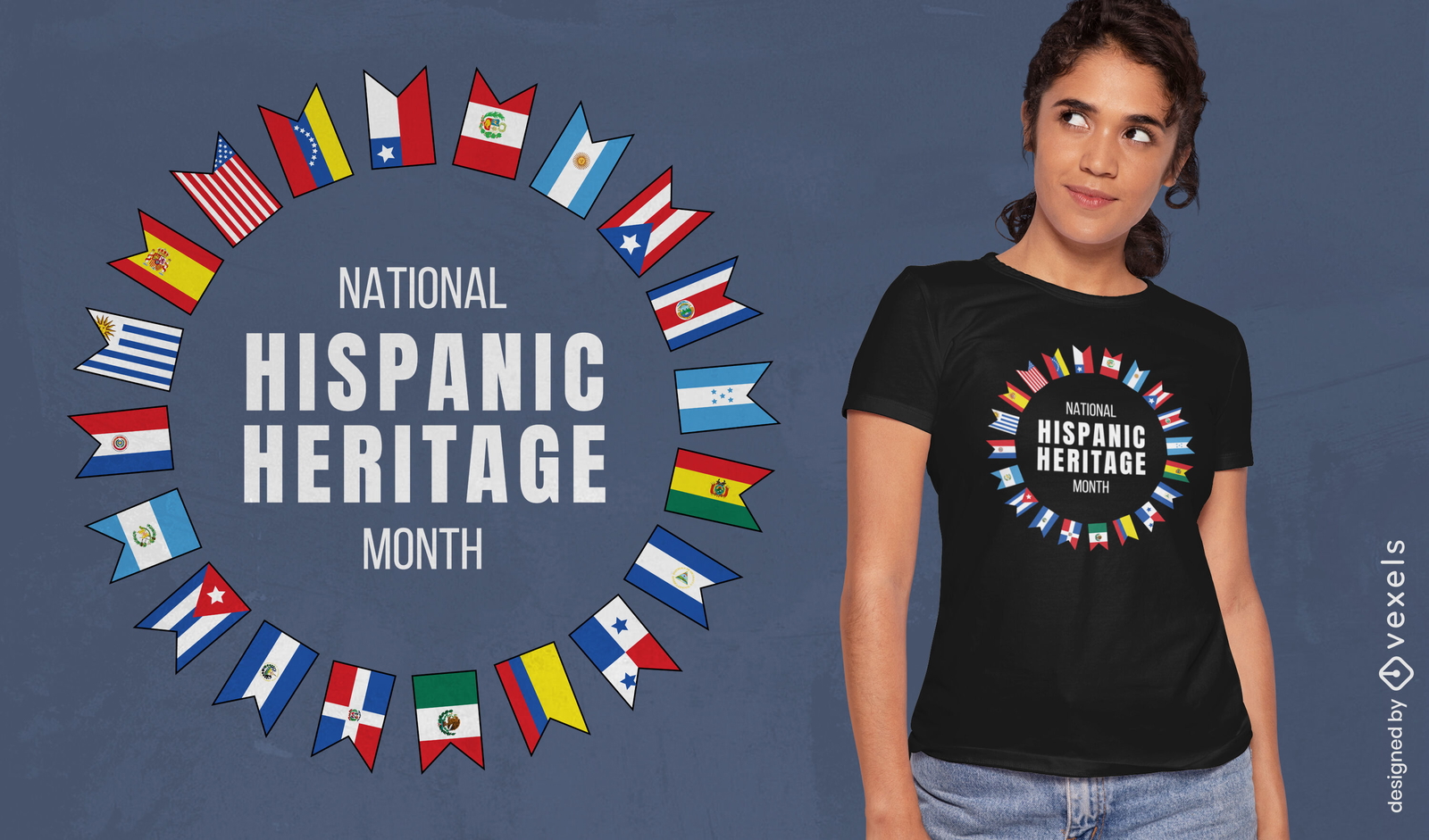 Celebrating Hispanic Heritage Month t-shirt design