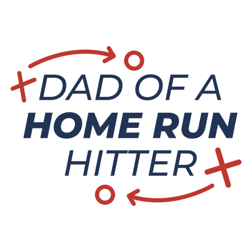 Lustiges Design für den Vater eines Homerun-Schlägers PNG-Design