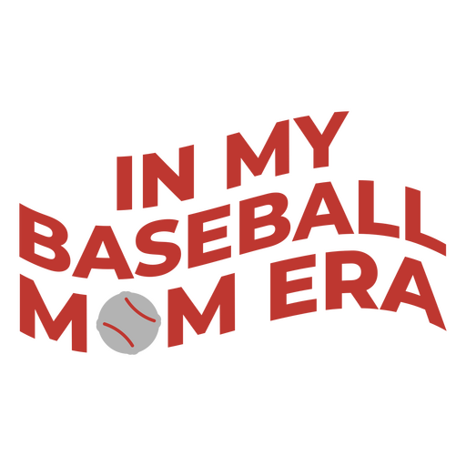 No design da minha era de mãe do beisebol Desenho PNG