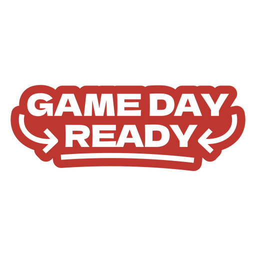 Game day ready design PNG Design