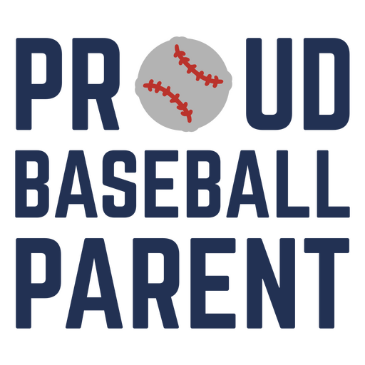 Proud baseball parent blue design PNG Design