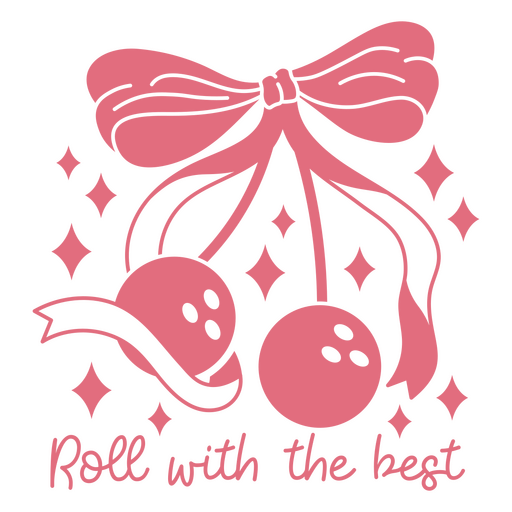 Stilvolles Bowlingkugel-Design mit Schleifenverzierung ? T-Shirt-Design PNG-Design