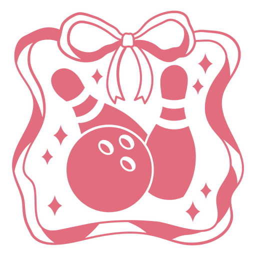 Diseño de bola de boliche rosa Diseño PNG