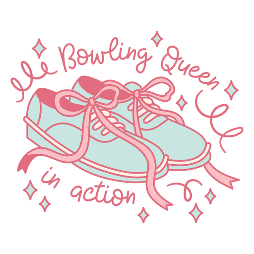 Bowling queen quote design PNG Design