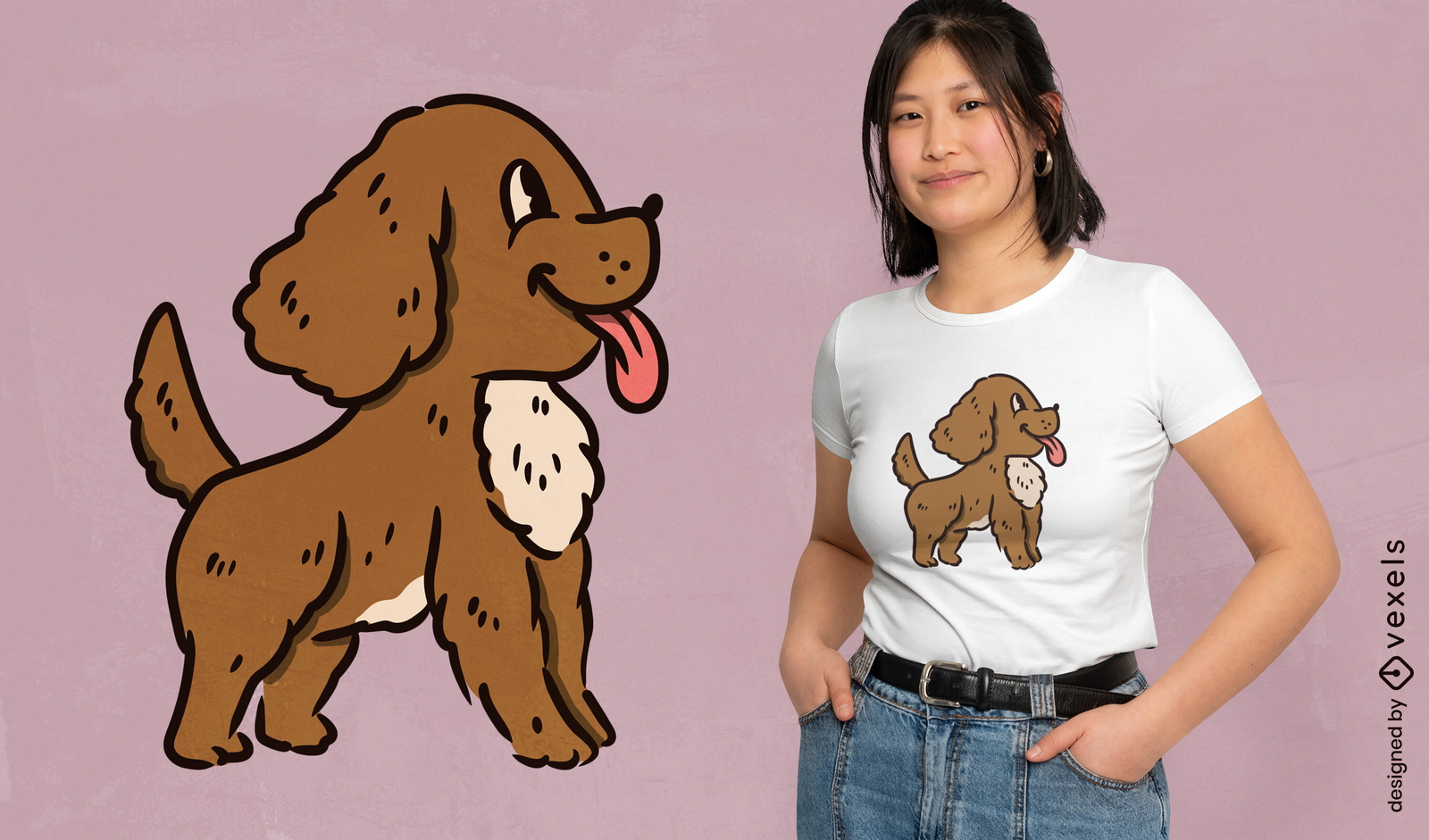 American cocker spaniel t-shirt design