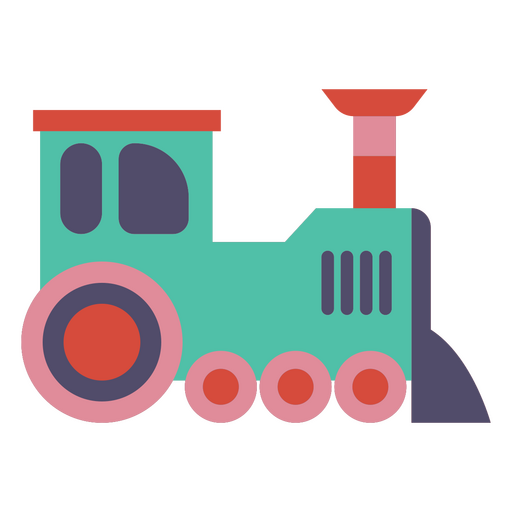 Design de locomotiva colorida Desenho PNG