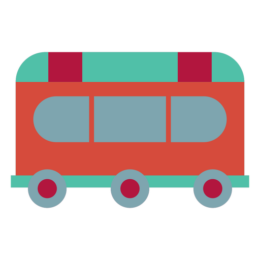 Design de ônibus colorido Desenho PNG