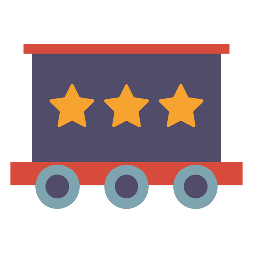 Train with stars design PNG Design