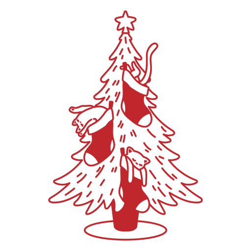 DUPLICADO Diseño de camiseta con lindo árbol de Navidad Diseño PNG