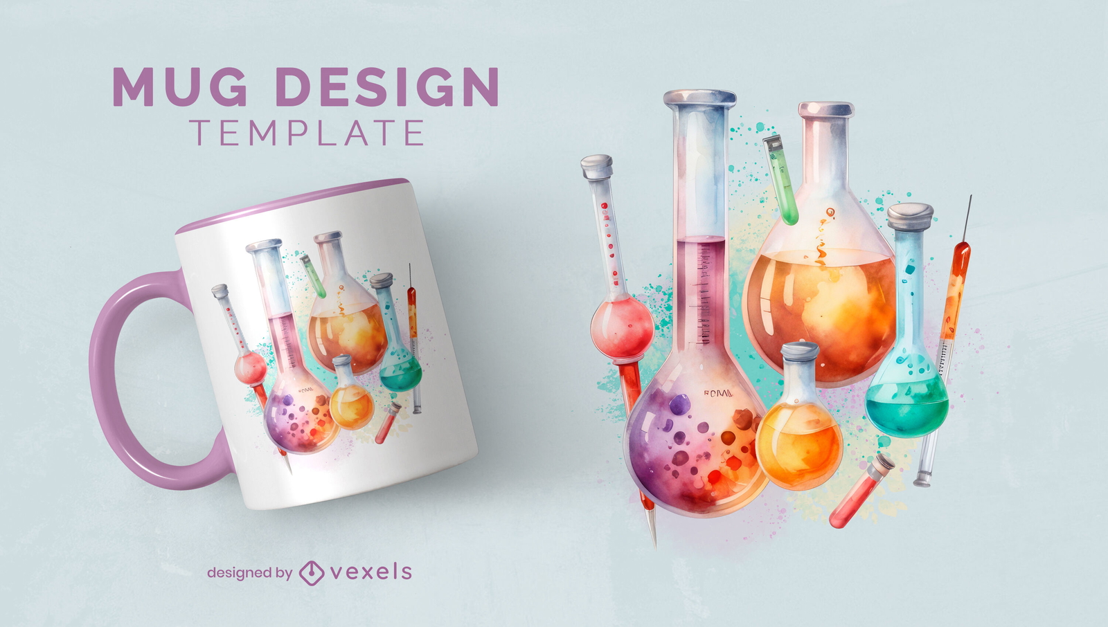 Chemielabor-Becher-Design