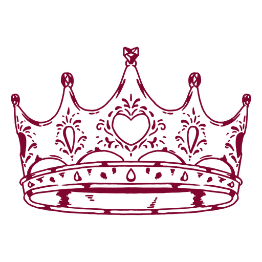 Diseño de corona romántica Diseño PNG