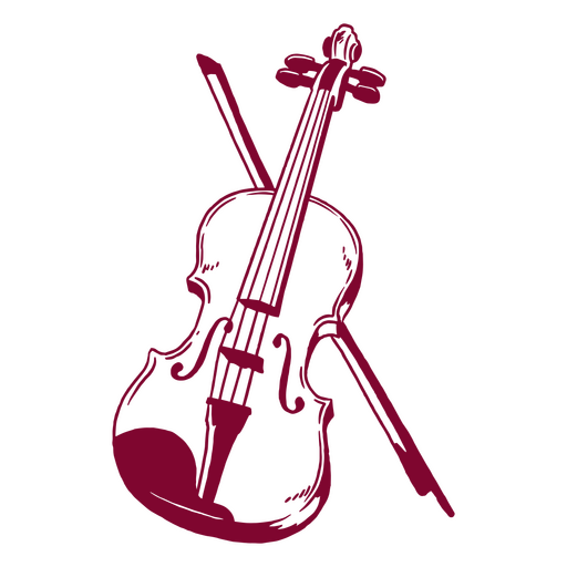 Ilustração elegante de violino Desenho PNG