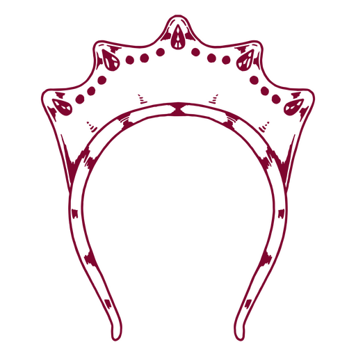 Design de tiara romântica Desenho PNG