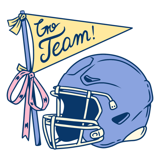 Go team! design de camiseta com capacete de futebol Desenho PNG