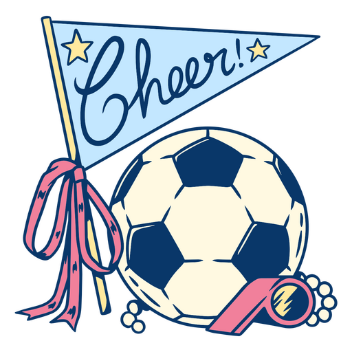 Soccer cheer design PNG Design