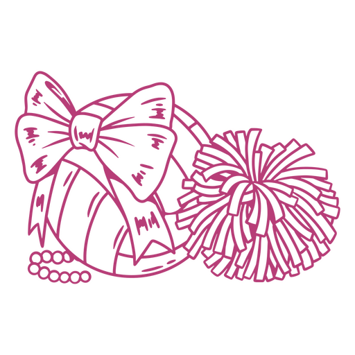 Pink cheerleader design PNG Design