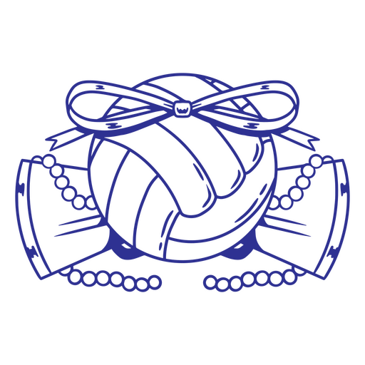 Soccer ball with ribbon PNG Design