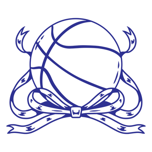 Design de basquete azul Desenho PNG