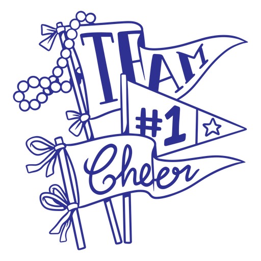 Fröhliches Flaggen-Design für Teamgeist PNG-Design