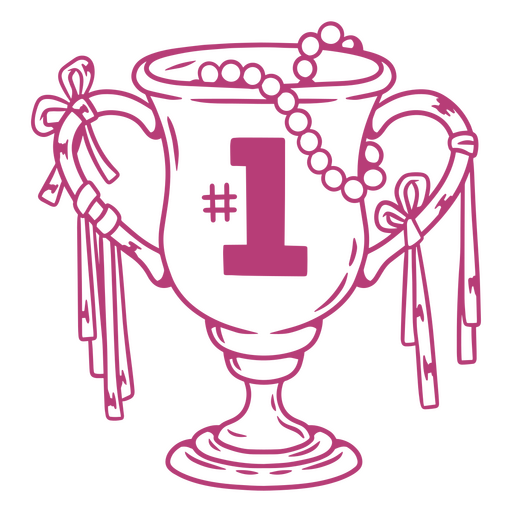 Verspieltes Design für die Nummer-eins-Trophäe PNG-Design