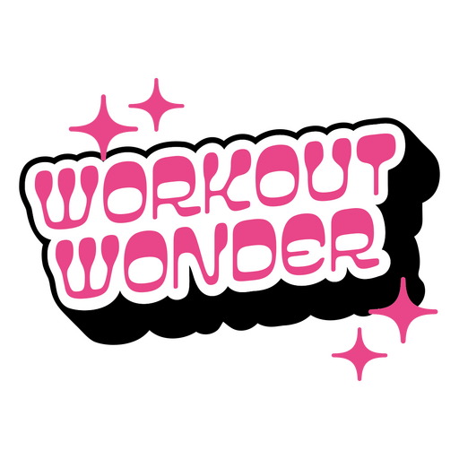 T-Shirt-Design mit auffälligem Retro-Fitness-Slogan und Sternenakzenten PNG-Design