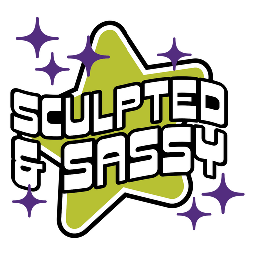 Sculpted & sassy design PNG Design